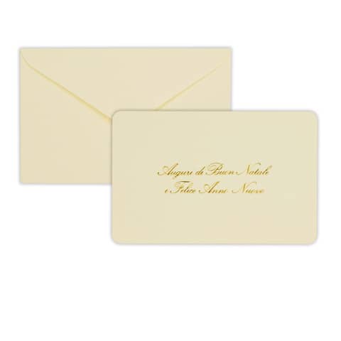 Cartoncino auguri di Natale Rex-Sadoch formato 14x9 cm - conf. 100 pezzi - crema - 21208